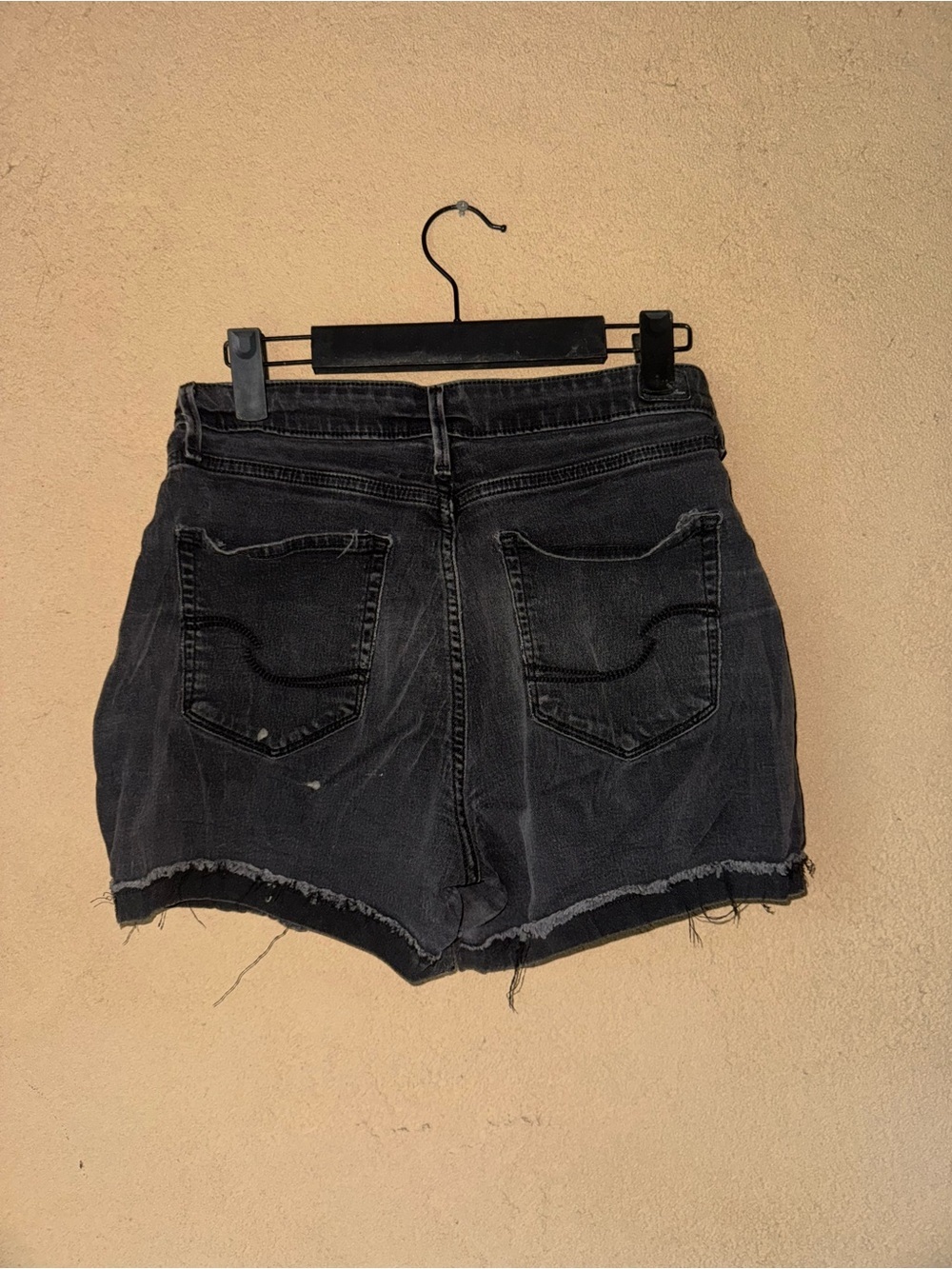 Signature Washed Black High-Rise Denim Shorts - Picture 4 of 5